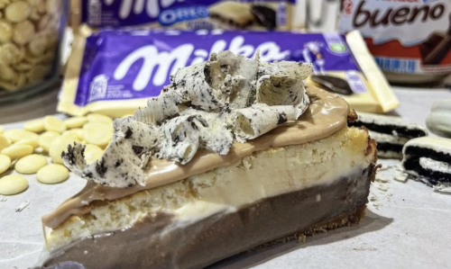 Tarta duo Oreo con choco blanco y Kinder