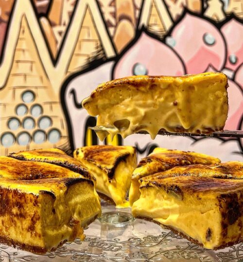 Tarta de Natillas y crema catalana