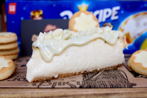 Cheesecake de galletas Príncipe y chocolate blanco