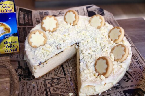 Cheesecake de galletas Príncipe y chocolate blanco - Imagen 3